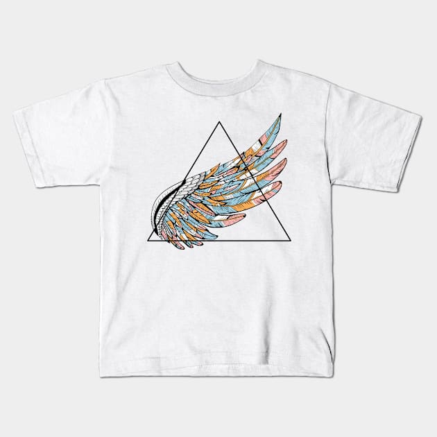 Wings Triad Kids T-Shirt by elberaraujo